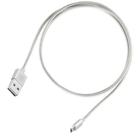 Dynamicfunction Reversible USB-A to Reversible Micro-B Cable - Silver DY3196849